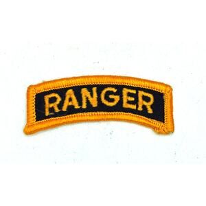 Gold & Black U.S. Army Ranger Tab Patch